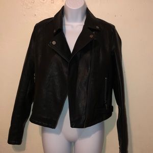 Black leather jacket